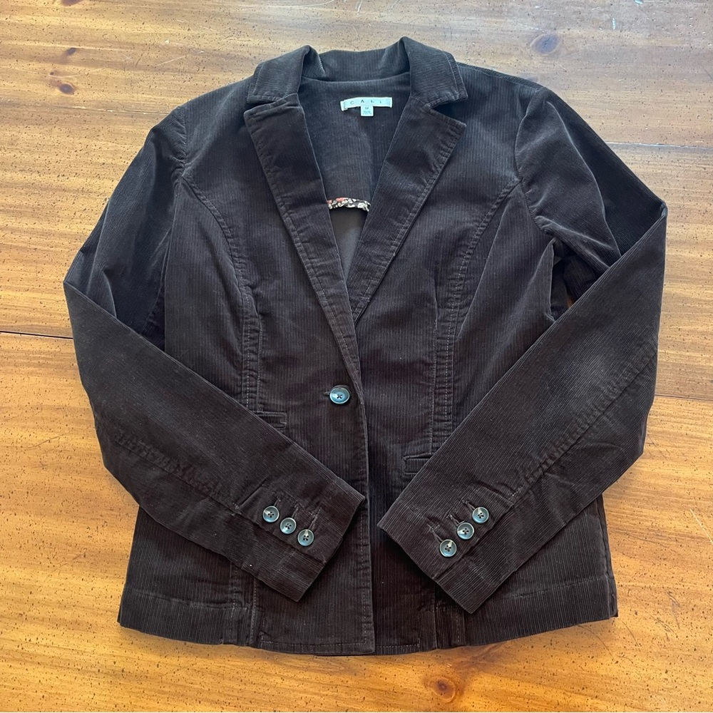 CAbi Style 523 Dark Brown Corduroy Blazer size M